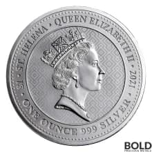 2021 St Helena Queens Virtues: Victory 1 oz Silver BU