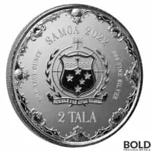 2022 Silver 1 oz Samoa Mermaid Proof (Colored)