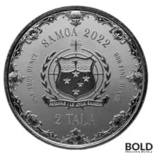 2022 Silver 1 oz Samoa Mermaid Proof (Colored)