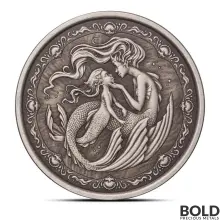 2023 1 oz Samoa Mermaid Mother & Daughter Silver Coin (Antiqued)