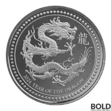 2024 Silver 1/2 oz Samoa Year of the Dragon BU Coin