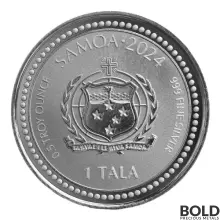2024 Silver 1/2 oz Samoa Year of the Dragon BU Coin