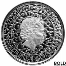 2022 Silver 1 oz Republic of Ghana African Leopard BU Coin