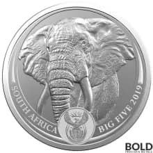 2019 Silver South Africa Big Five Elephant BU - 1 oz