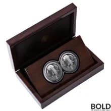 2021 S Africa Big Five II Elephant 1 oz Silver Proof 2-Coin Set