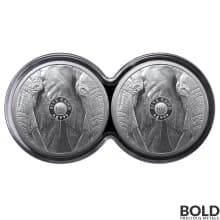 2021 S Africa Big Five II Elephant 1 oz Silver Proof 2-Coin Set