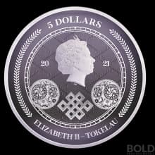 2021 Silver Tokelau Chronos 1 oz Prooflike-Impaired