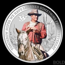 2022 Tuvalu John Wayne 1 oz Silver Colored Proof