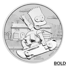 2020 Tuvalu Bart Simpson 1 oz Silver BU