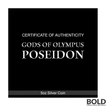 2021 Tuvalu Gods of Olympus: Poseidon 5 oz Silver BU