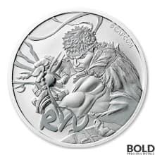 2022 Tuvalu Street Fighter: Ryu 1 oz Silver BU