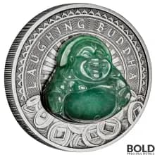 2019 Tuvalu Laughing Buddha Antiqued 1 oz Silver