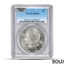 Pre-1921 Morgan Silver Dollar (MS65, PCGS)