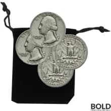 90% Silver - $1 FV Washington Quarter Circulated