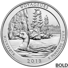 2018 Silver 5 oz ATB Voyageurs, Minnesota