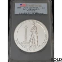 2013 Silver 5 oz ATB Perry's Victory NP First Strike PCGS MS69 DMPL