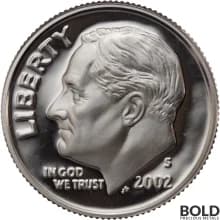 2002-S Silver Proof Roosevelt Dime