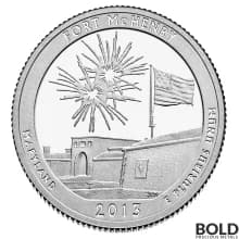 2013-S Silver Proof ATB Quarter - FORT MCHENRY