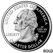 2015-S Silver Proof ATB Quarter - BOMBAY HOOK