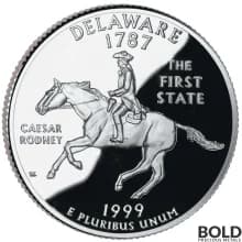 1999-S Silver Proof State Quarter - DELAWARE
