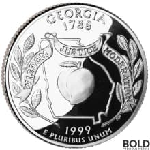 1999-S Silver Proof State Quarter - GEORGIA