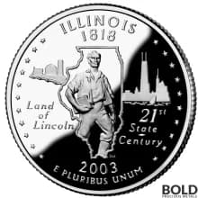 2003-S Silver Proof State Quarter - ILLINOIS