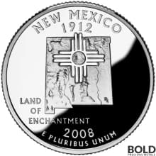 2008-S Silver Proof State Quarter - NEW MEXICO