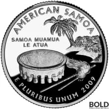 2009-S Silver Proof Territories Quarter - AMERICAN SAMOA