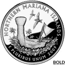 2009-S Silver Proof Territories Quarter - NORTHERN MARIANA ISLANDS