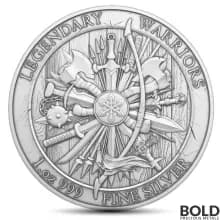 1 oz Legendary Warriors: Genghis Khan Silver Round (BU)