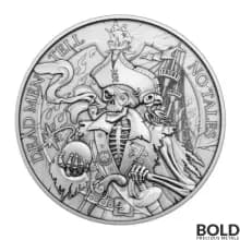 Silver 1 oz Pirates: Dead Men Tell No Tales Round BU