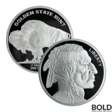 Silver 2 oz Buffalo Round (Golden State Mint)