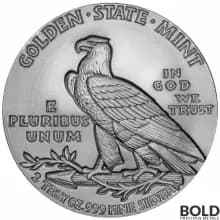 2 oz Incuse Indian Silver Round (Tube of 25)