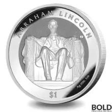2022 BVI Lincoln Memorial 1 oz Silver Reverse Frosted Coin