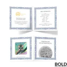 2022 Lady Germania 10 Mark 2 oz Silver BU Round