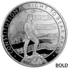 Silver 5 oz Second Amendment Round