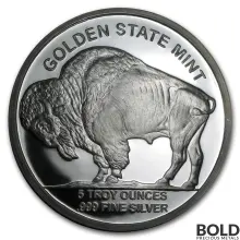 Silver 5 oz Buffalo Round (Golden State Mint)