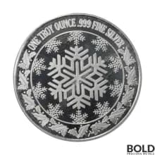 Silver - 1 oz Christmas Round (Santa On The Roof)