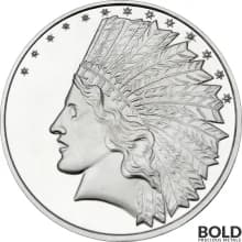 Silver 1 oz $10 Indian Round