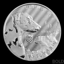 2021 Silver Germania: Croatia Dalmatian Dog BU - 1 oz