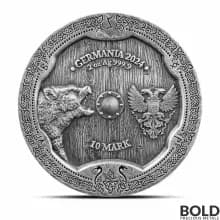 2024 2 oz Germania Valkyries Solveig Silver Coin (UHR, BU)