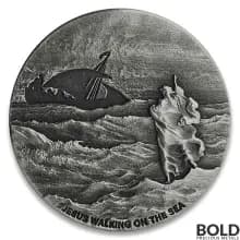 2020 Silver 2 oz Scottsdale Biblical Series - Jesus Walks On The Sea