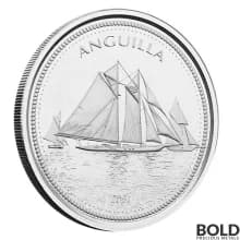 2021 1 oz Silver EC8 Anguilla Sailboat BU