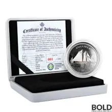 2021 EC8 Anguilla: Sailboat 1 oz Silver Proof (Colored)