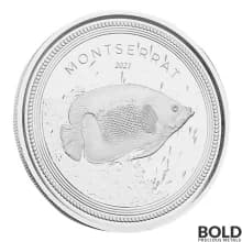 2021 EC8 Montserrat: Angelfish 1 oz Silver BU