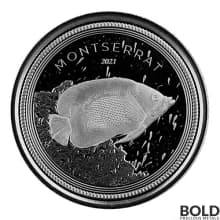 2021 EC8 Montserrat: Angelfish 1 oz Silver BU
