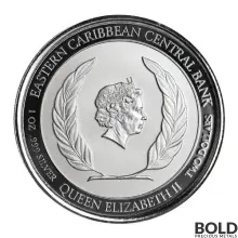 2022 Silver 1 oz Antigua & Barbuda Coat of Arms Coin BU