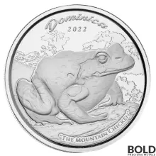 2022 Silver 1 oz EC8 Dominica Mountain Chicken Coin BU