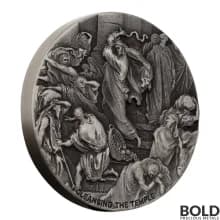 2022 Silver 2 oz Fiji Cleansing the Temple Biblical Series Coin