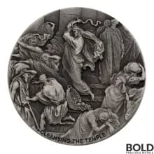 2022 Silver 2 oz Fiji Cleansing the Temple Biblical Series Coin